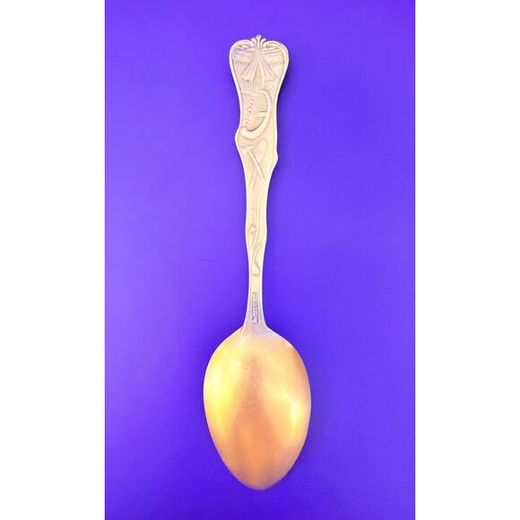 Historical SOUVENIR SPOON Jacksonville Florida STERLING SILVER Alligator Palm - Picture 3 of 10